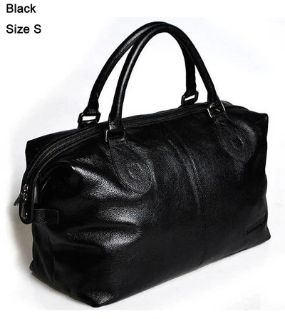 Sac Voyage Duffle Cuir Vache Véritable Unisexe Grande Capacité 50cm – CLEVI Paris