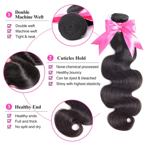 Bundles cheveux humains Body Wave avec frontal – CLEVI Paris