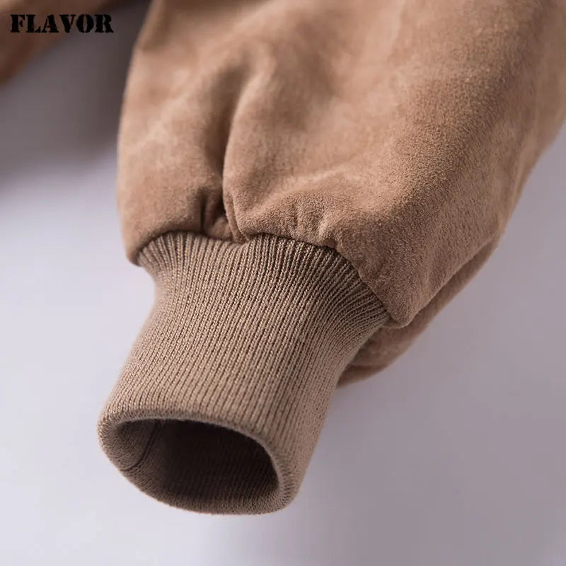 Blouson homme en cuir de porc à col rond – CLEVI Paris