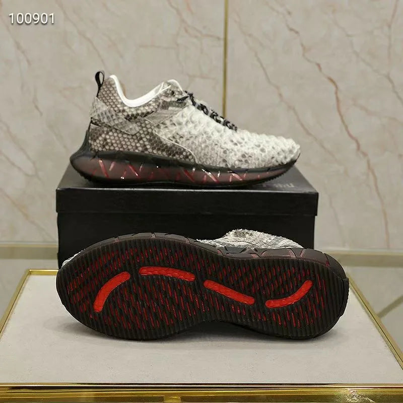 Sneakers basses homme grises à lacets – CLEVI Paris