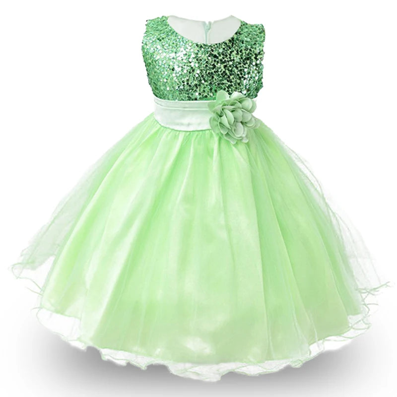 Robe de cérémonie fille sans manches – CLEVI Paris
