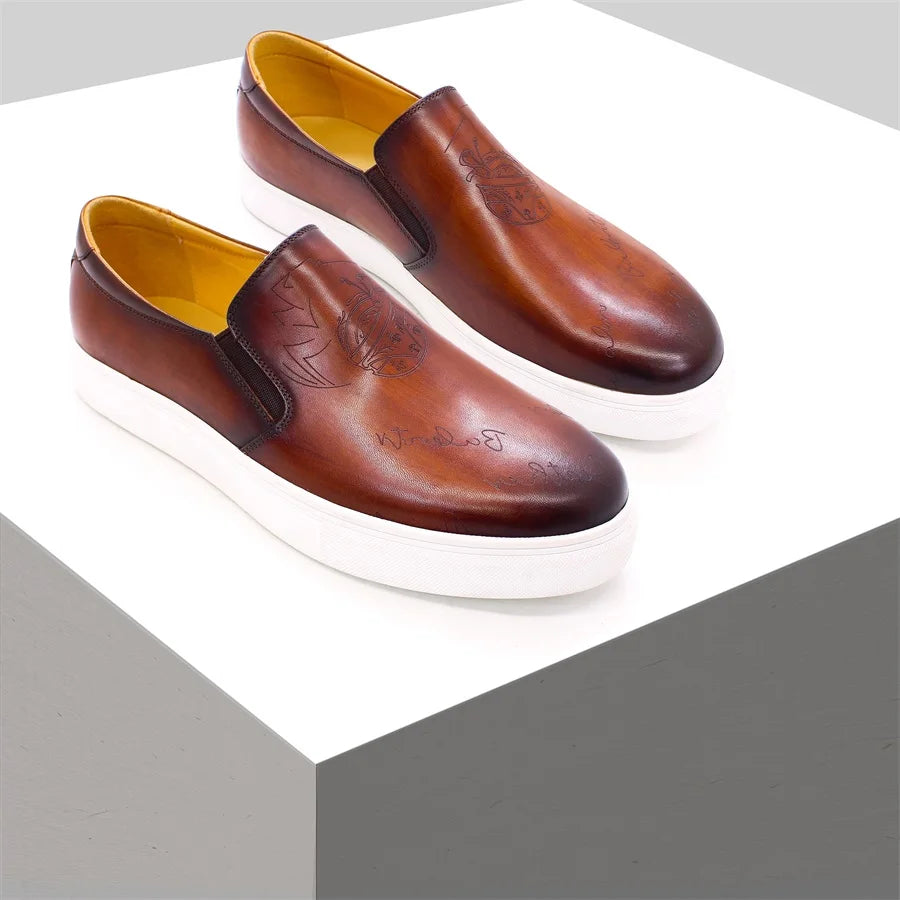 Mocassins homme en cuir W123-K13 – CLEVI Paris