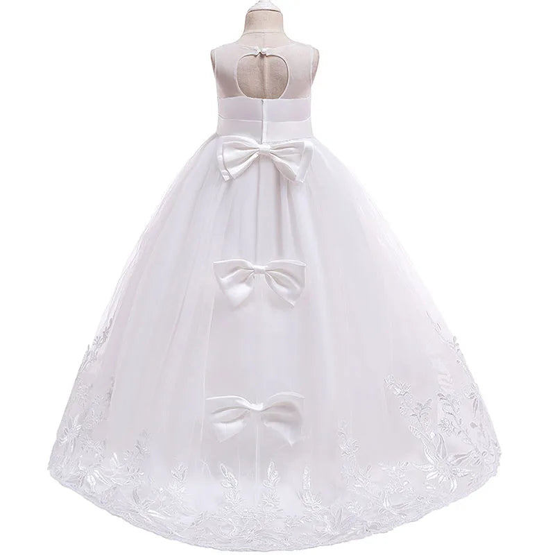 Robe longue cérémonie fille à fleurs – CLEVI Paris