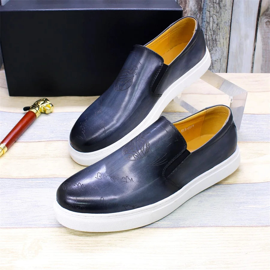 Mocassins homme en cuir W123-K13 – CLEVI Paris