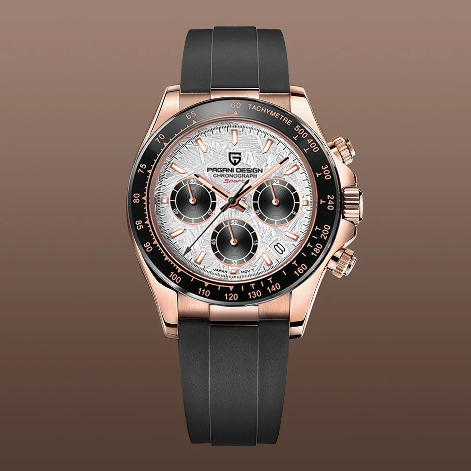 Montre Chronographe Homme Pagani Design 1664 Cadran Météorite Saphir 100m – CLEVI Paris