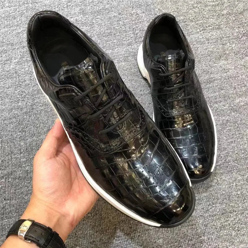 Sneakers basses homme noires à lacets – CLEVI Paris