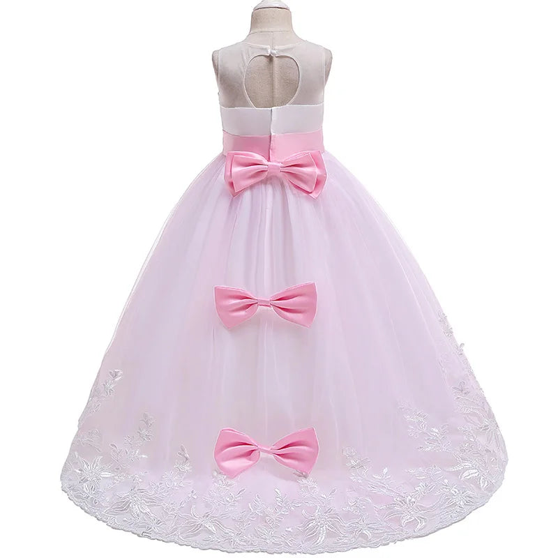 Robe longue cérémonie fille à fleurs – CLEVI Paris