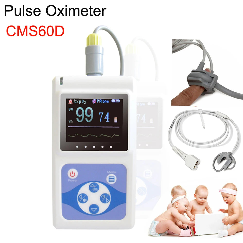 Oxymètre Portable Contec CMS60D OLED SpO2 Sonde Néonatale Logiciel PC – CLEVI Paris