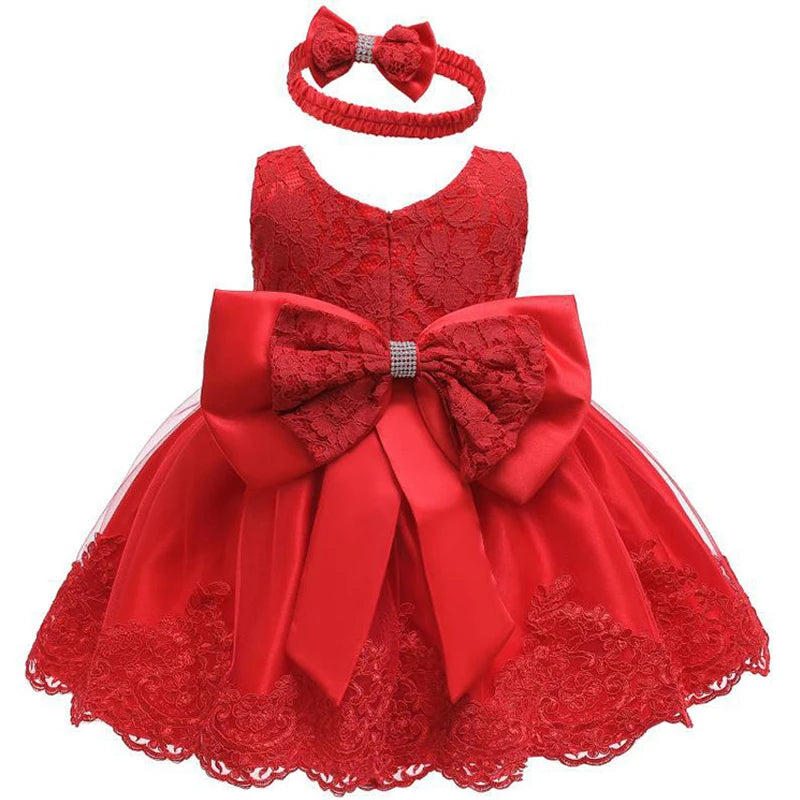 Robe de cérémonie bébé fille en dentelle – CLEVI Paris