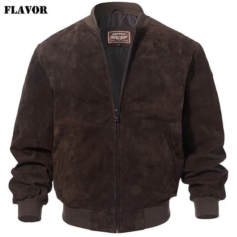 Blouson homme en cuir de porc à col rond – CLEVI Paris