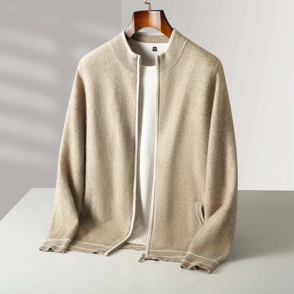 Cardigan homme en laine zippé – CLEVI Paris