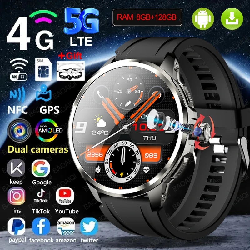 Montre BAOAIQI AMOLED 1,95″ GPS et SIM – CLEVI Paris