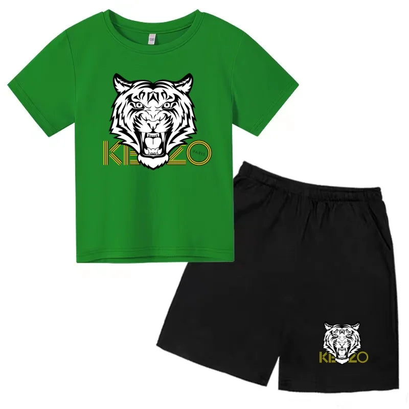 Ensemble enfant T-shirt imprimé et short – CLEVI Paris