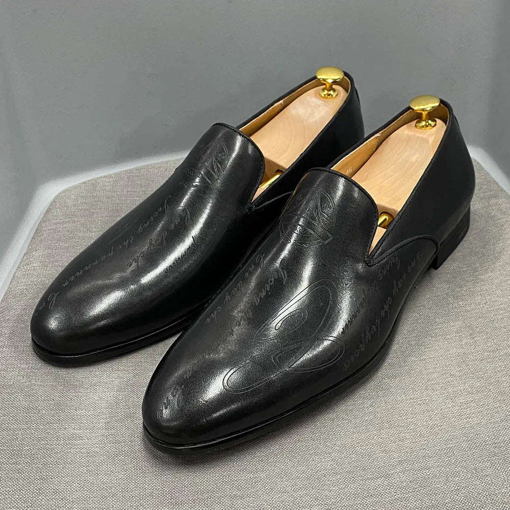Mocassins Homme Cuir Véritable Peints à la Main Felix Chu – Style Italien Habillé – CLEVI Paris