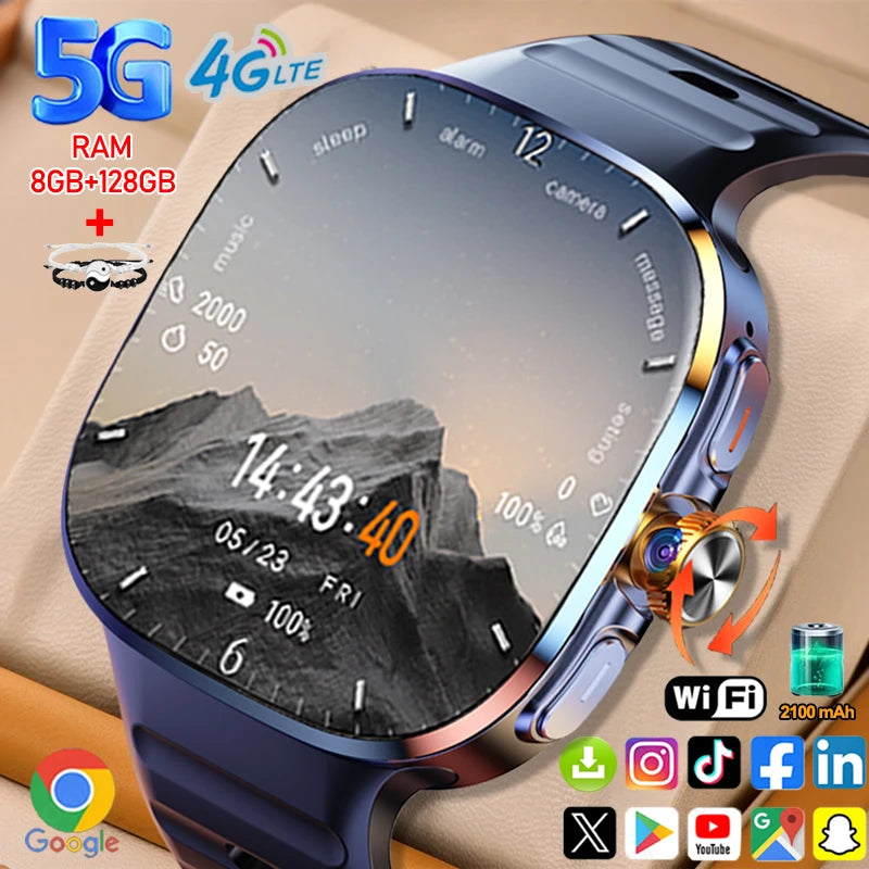 Montre Connectée 4G Android 5 Jours Caméra 13MP – CLEVI Paris