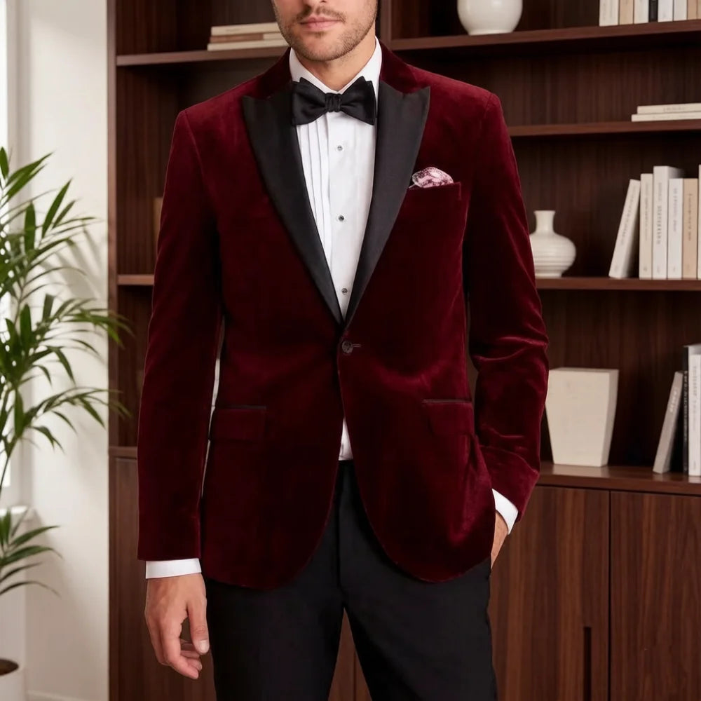 Costume Homme Velours 2 Pièces – CLEVI Paris