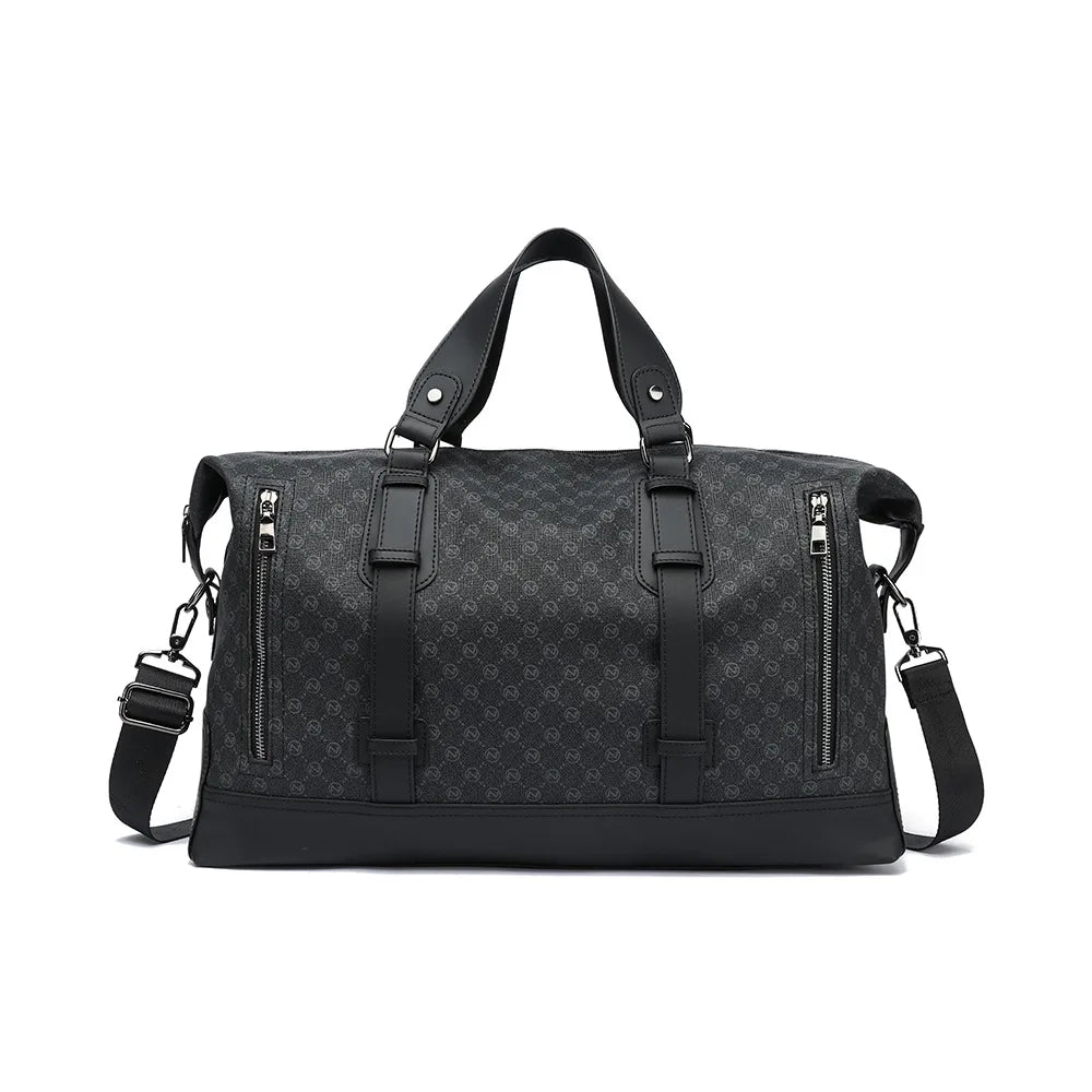 Sac Cabas Homme PVC/PU Motif Lettres Grande Capacité 46x25x18cm – CLEVI Paris