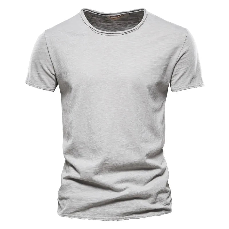 T-Shirt Homme Col Rond Coton – Coupe Slim Casual Été