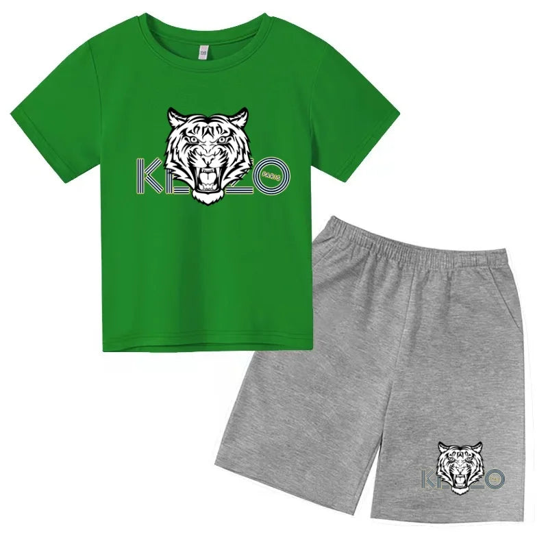 Ensemble enfant T-shirt imprimé et short – CLEVI Paris