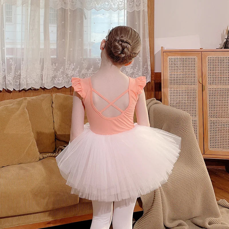 Robe tutu de danse fille à manches longues – CLEVI Paris