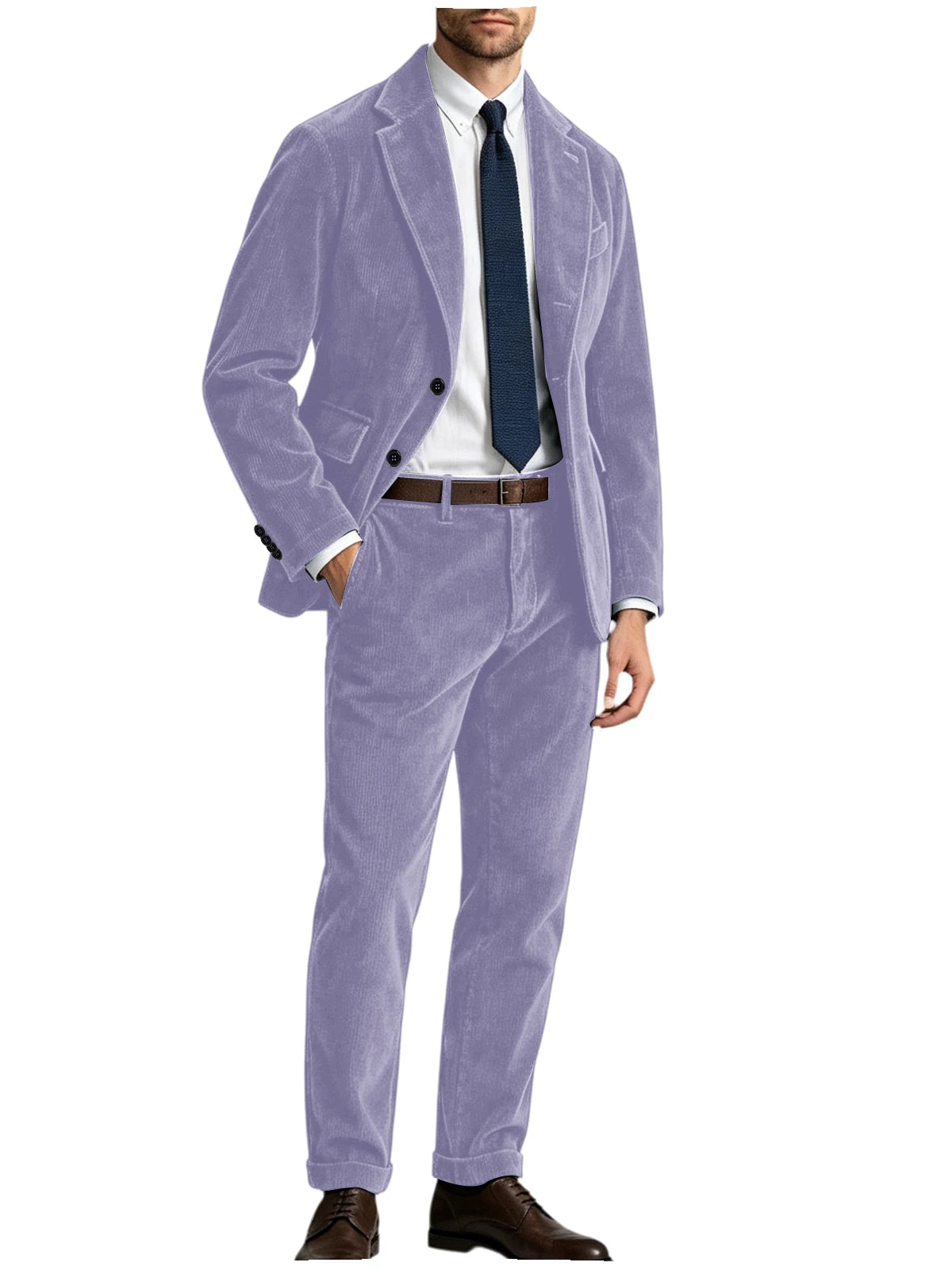 Costume homme 2 pièces en velours côtelé – CLEVI Paris