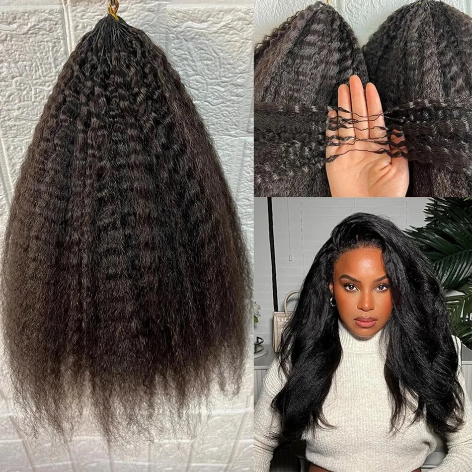 Extensions Cheveux Humains Crochet Kinky Straight 10-30 Pouces – CLEVI Paris