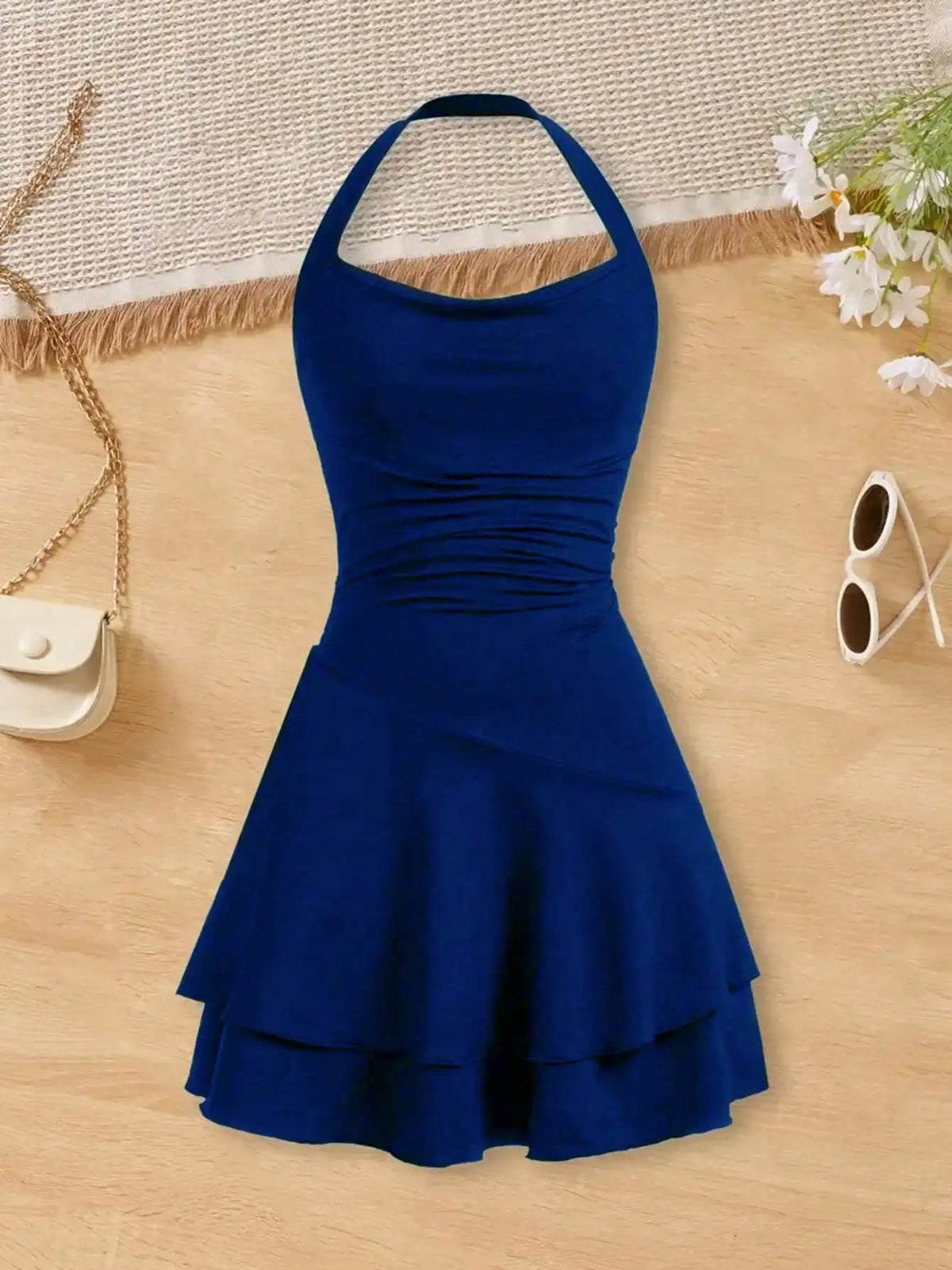 Robe fille sans manches à col rond – CLEVI Paris