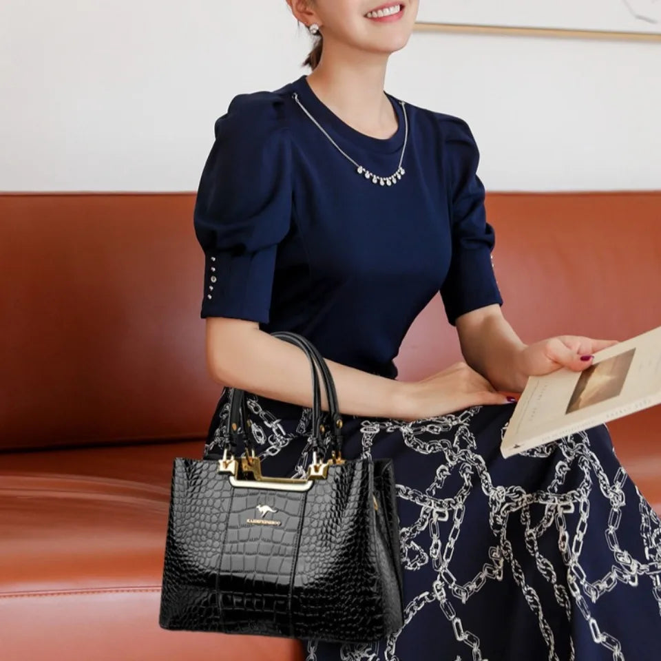 Sac Bandoulière Femme 3 Compartiments Grande Capacité – CLEVI Paris