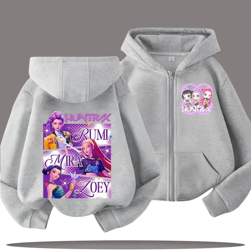 Sweat à capuche enfant zippé imprimé – CLEVI Paris