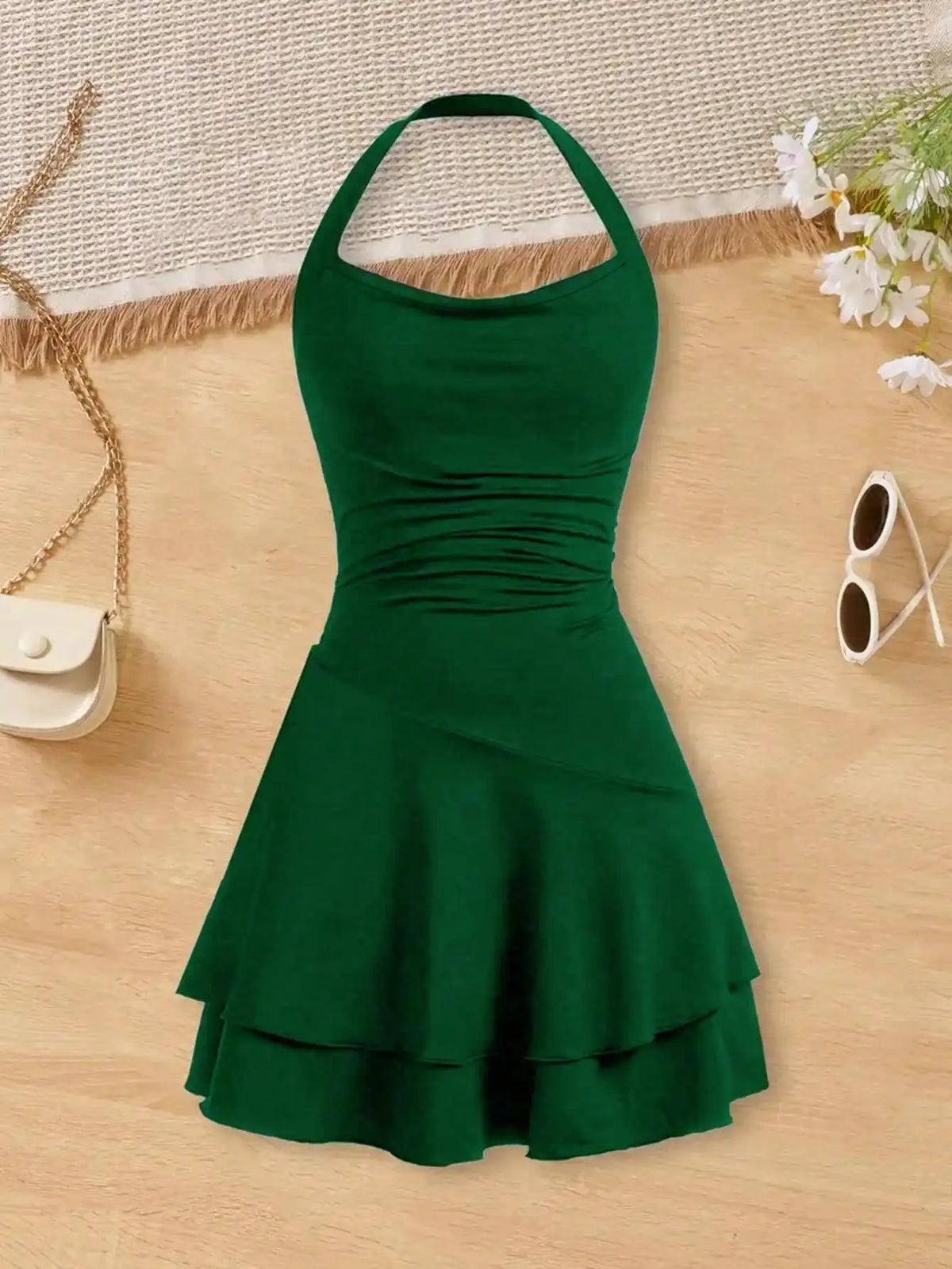 Robe fille sans manches à col rond – CLEVI Paris