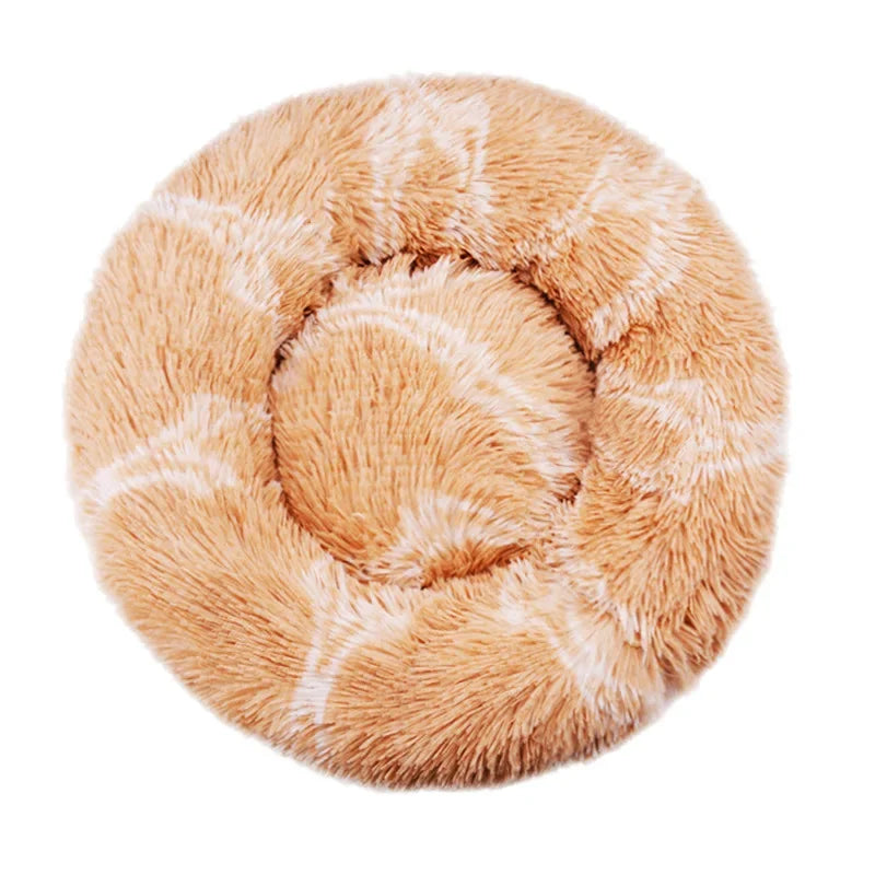 Panier rond chien et chat en peluche 40–90 cm – CLEVI Paris