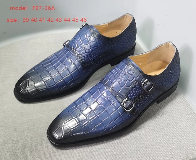 Chaussures homme à double boucle en cuir – CLEVI Paris