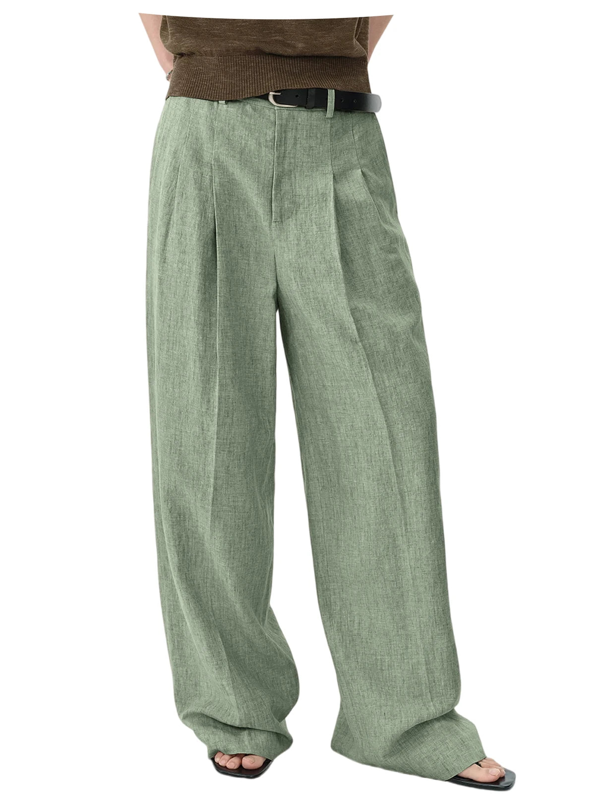 Pantalon large en lin pour homme – CLEVI Paris