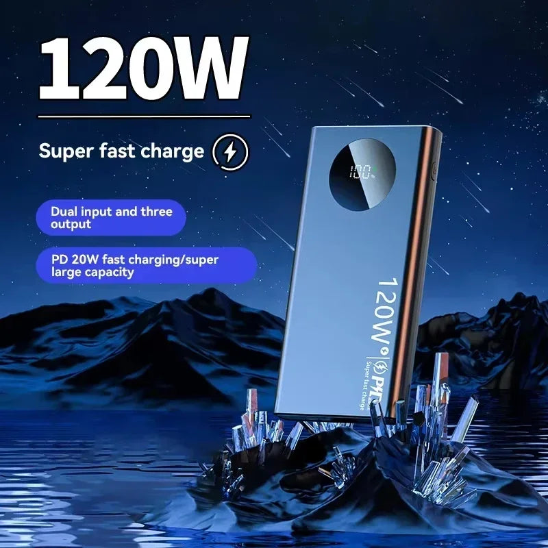 Batterie Externe Lenovo 120W PD20W Affichage LED 50-200000mAh – CLEVI Paris
