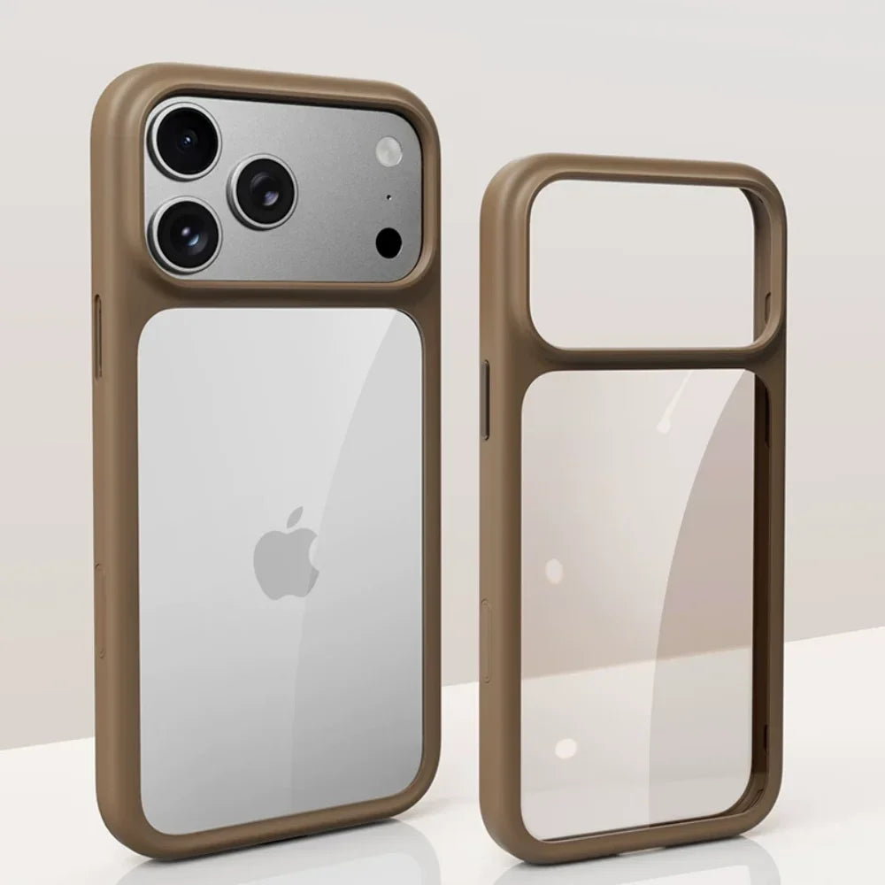 Coque transparente iPhone finition métal – CLEVI Paris