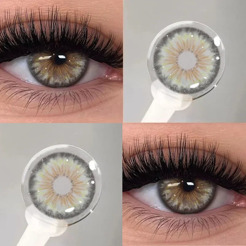 Lentilles de Contact Colorées avec Correction KSSEYE – 6 Teintes, Myopie – 8.00 à 0, Port Annuel
