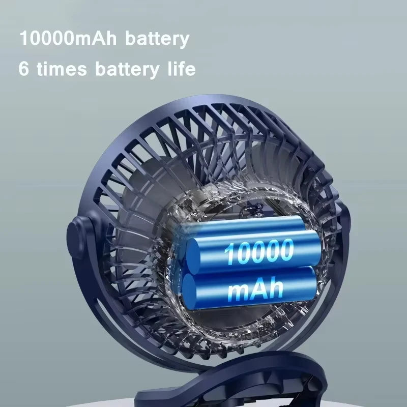 Ventilateur de table rechargeable 10000 mAh – CLEVI Paris