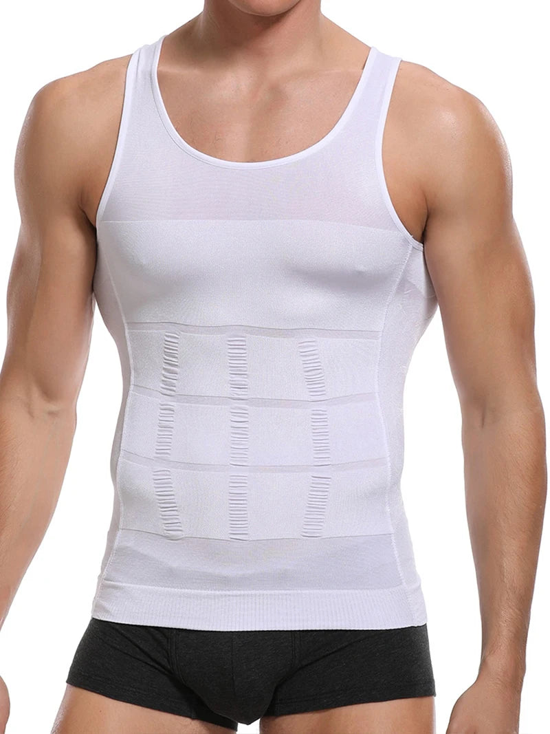 Gaine Amincissante Homme Débardeur Compression Ventre Plat Soutien Dorsal – CLEVI Paris