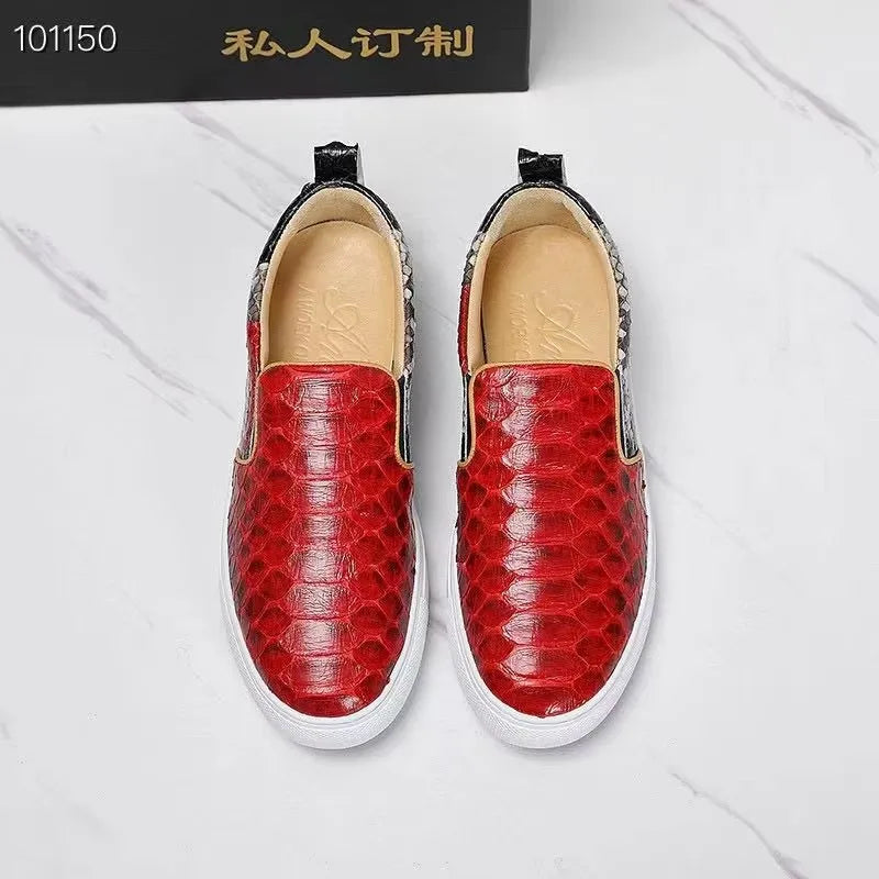 Chaussures unisexes en cuir effet serpent – CLEVI Paris