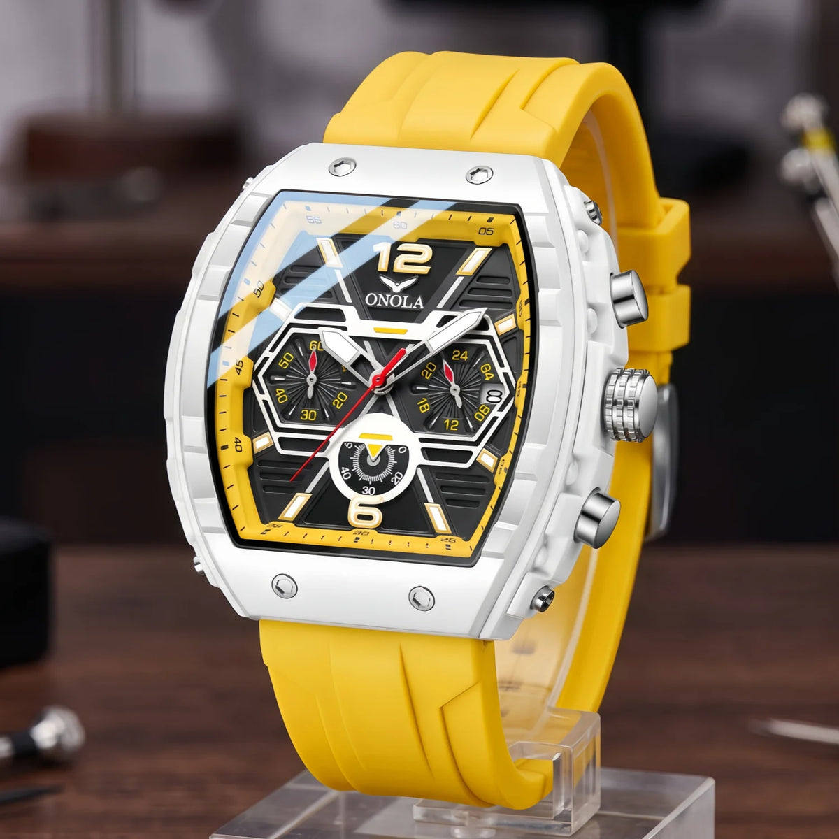 Montre Sport Quartz ONOLA Homme Silicone Marine – CLEVI Paris