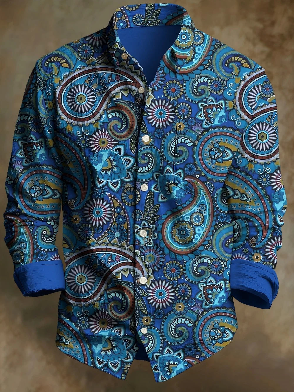 Chemise homme en lin imprimée – CLEVI Paris