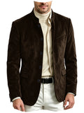 Blazer homme en velours à col montant – CLEVI Paris