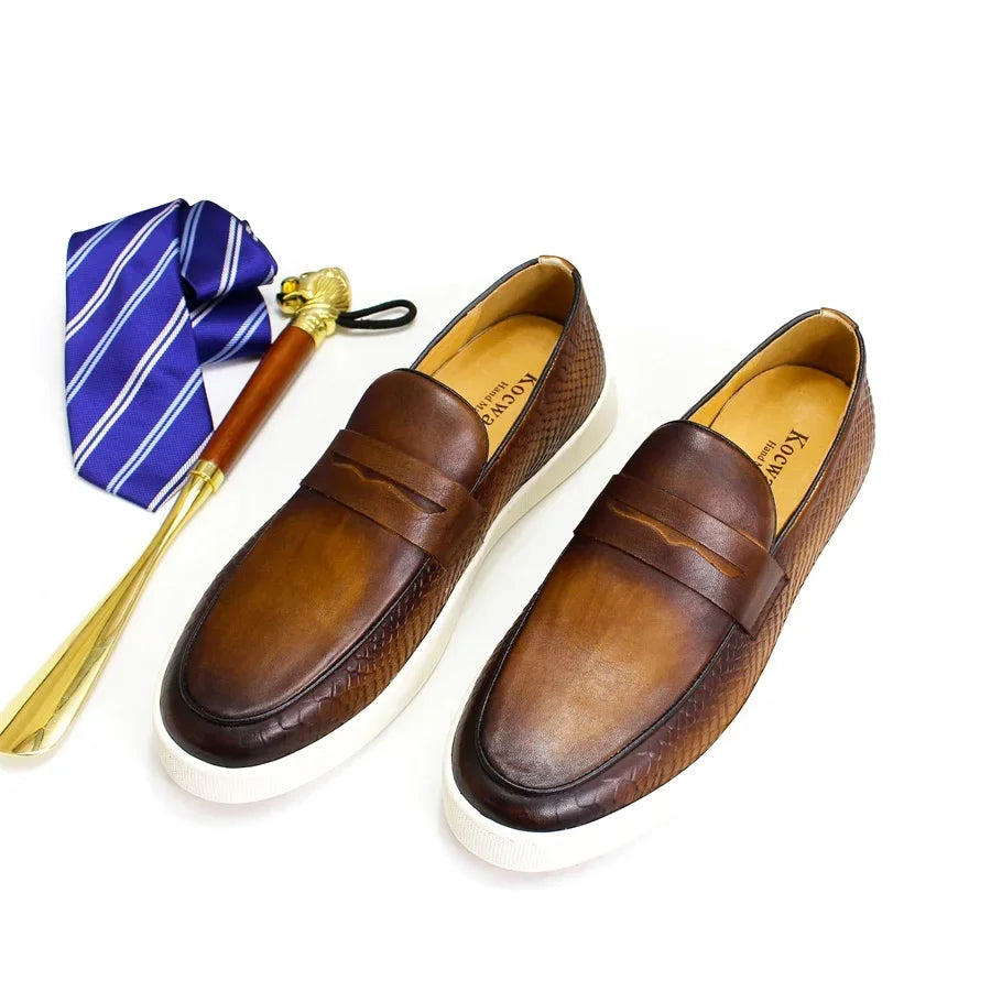 Mocassins homme en cuir à enfiler 2231-4 – CLEVI Paris