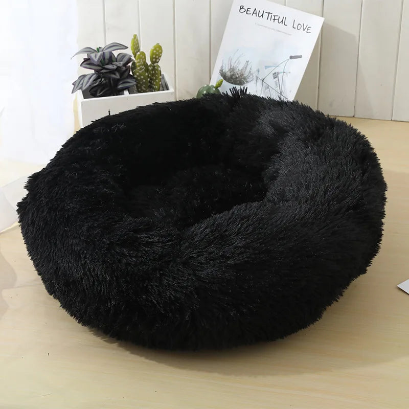 Panier rond en peluche pour chien et chat – CLEVI Paris