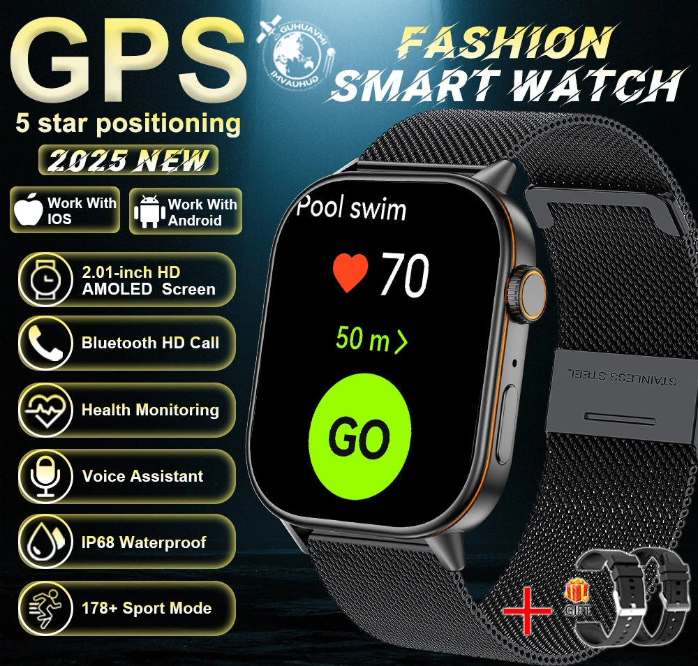 Montre connectée GUHUAVMI AMOLED 2,01 pouces – CLEVI Paris
