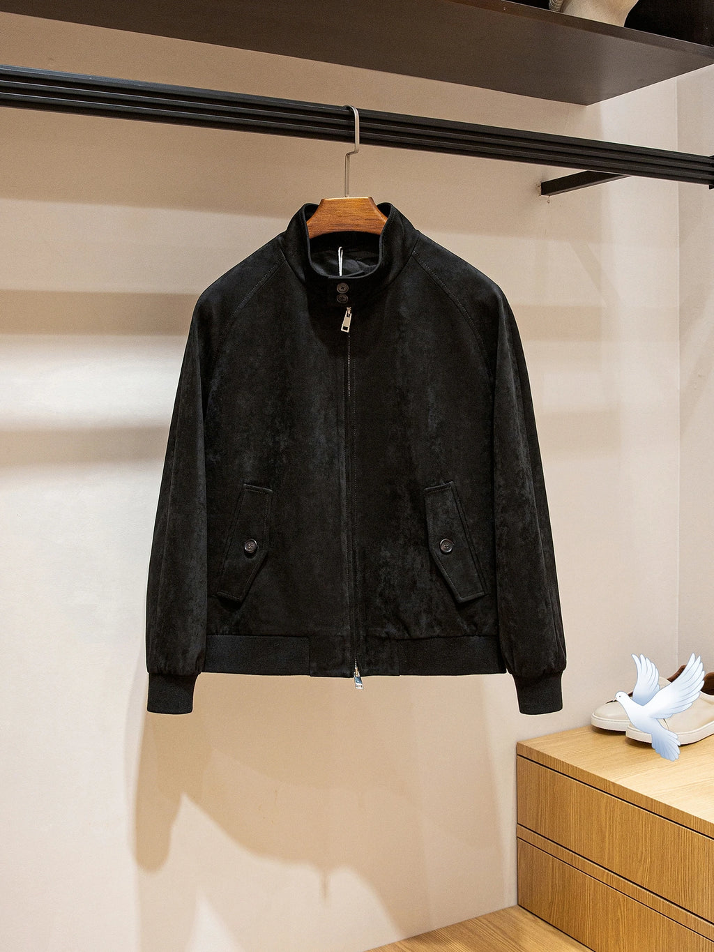 Veste Harrington homme effet daim – CLEVI Paris
