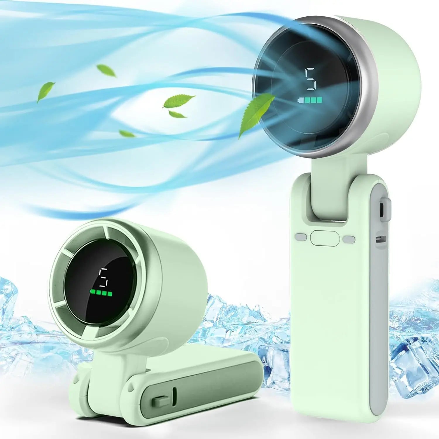 Ventilateur 3-en-1 Pliable Rechargeable USB 3600mAh 5 Vitesses Voyage – CLEVI Paris