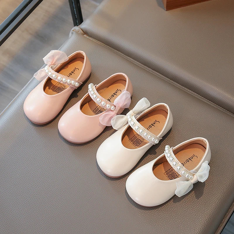 Chaussures fille à perles et nœud – CLEVI Paris