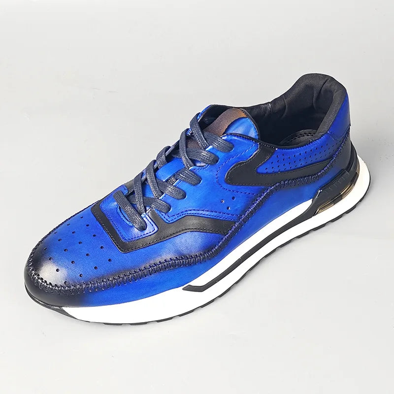 Sneakers en cuir à lacets pour homme – CLEVI Paris