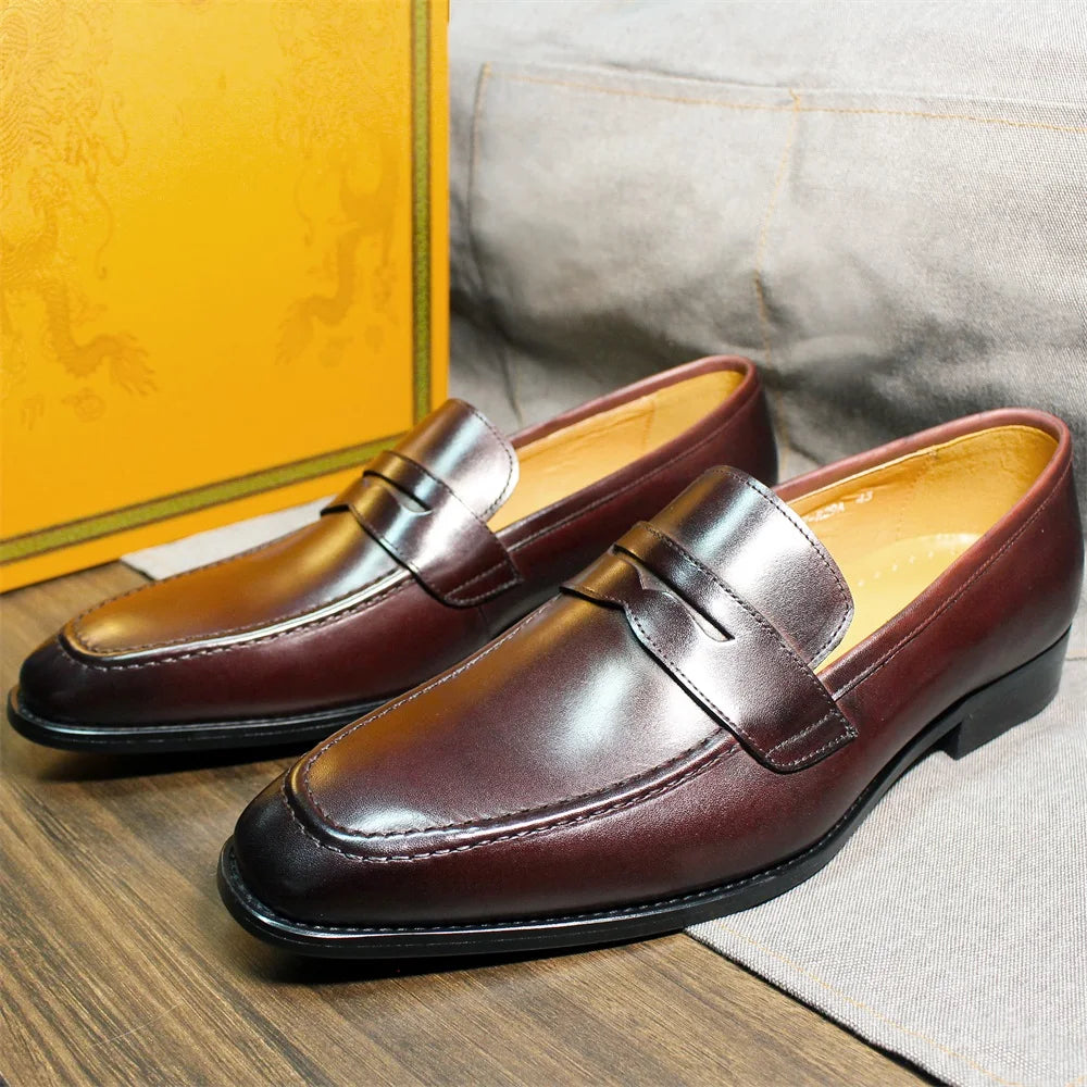 Mocassins en cuir à enfiler pour homme – CLEVI Paris